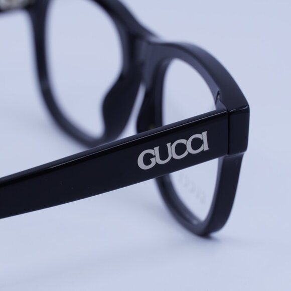 Gucci GG1796O 001 Eyeglasses Shiny Black 52mm Square Frame - Picture 5 of 10